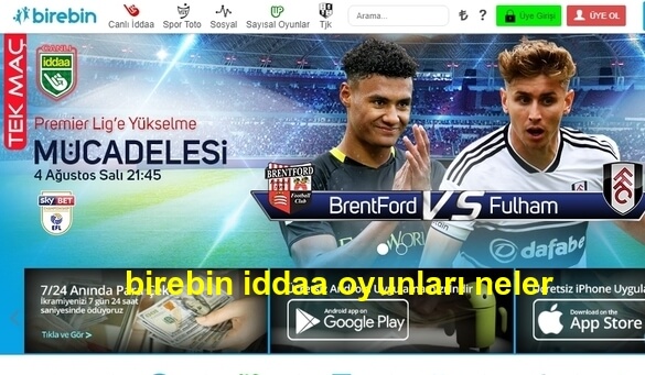 birebin iddaa oyunları neler